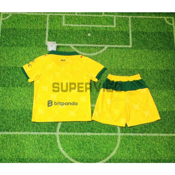 Camiseta AC Milan Tercera Equipación 2025/2026 Amarillo Niño Kit