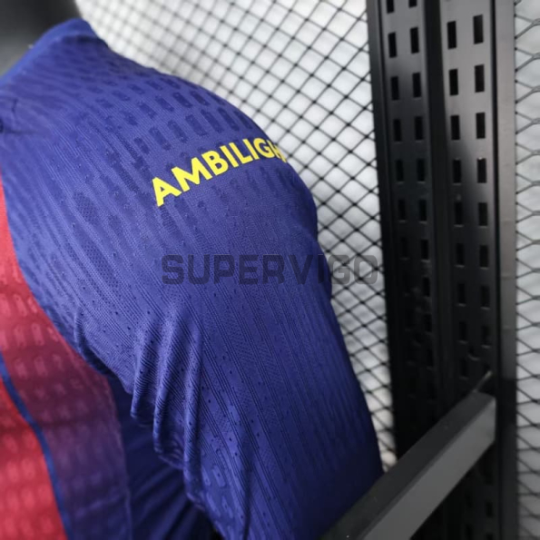 Camiseta Barcelona Primera Equipación 2025/2026 ML Rojo/Azul (EDICIÓN JUGADOR)