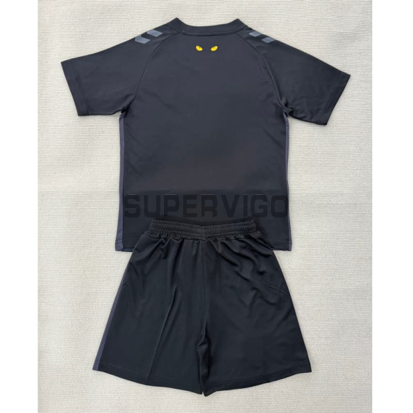 Camiseta Sunderland AFC Tercera Equipación 2025/2026 Negro Niño Kit