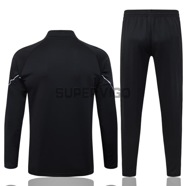 Sudadera De Entrenamiento Manchester City 2025/2026 Niño Kit Negro con Estampado en Manga
