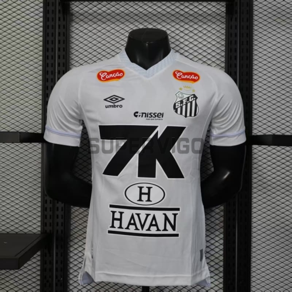Camiseta Santos FC Primera Equipación 2025/2026 Blanco con Publicitario (EDICIÓN JUGADOR)