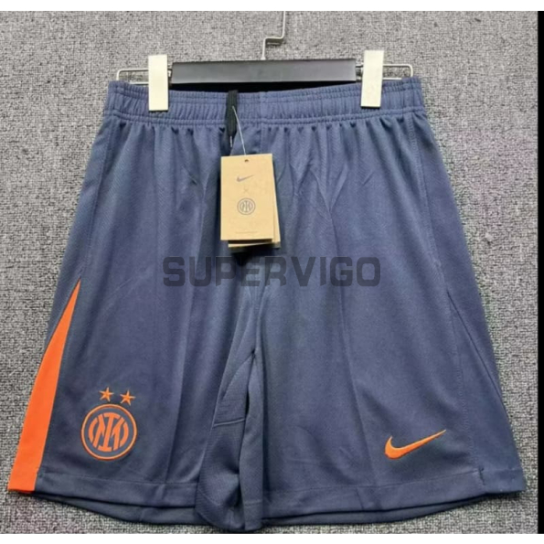 Pantalón Corto Inter de Milan Tercera Equipación 2025/2026 Gris/Naranja