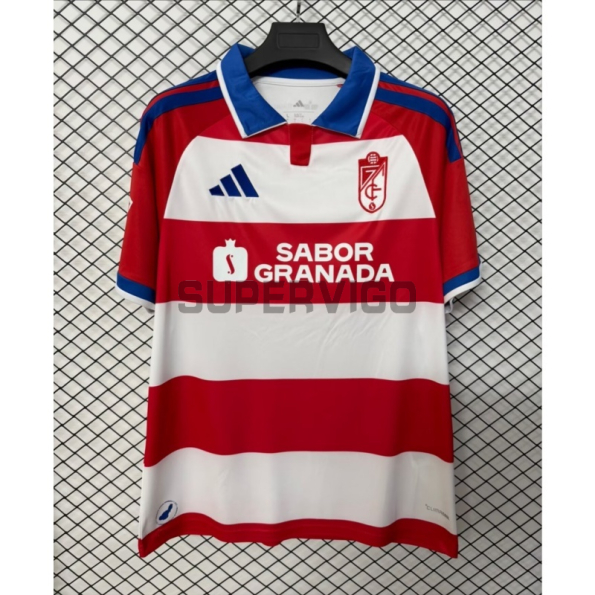 Camiseta Granada Primera Equipación 2026/2027 Rojo/Blanco con Parche La Liga