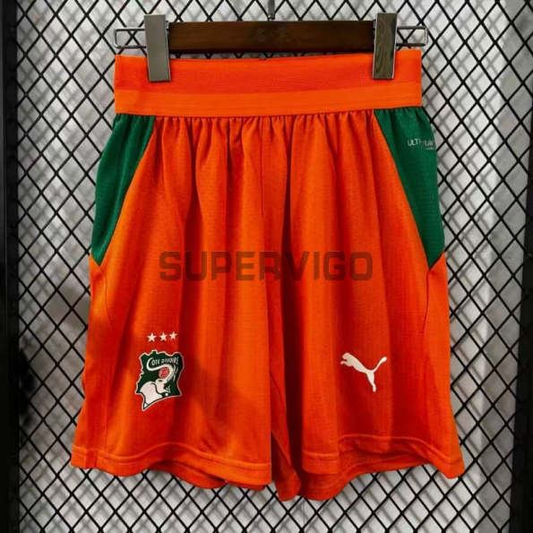 Pantalón Corto Costa de Marfil Primera Equipación Mundial 2026 Naranja (EDICIÓN JUGADOR)