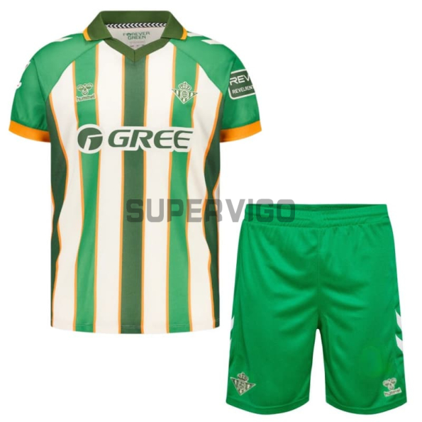 Camiseta Real Betis 2025/2026 Edición Especial Niño Kit Verde/Blanco/Naranja