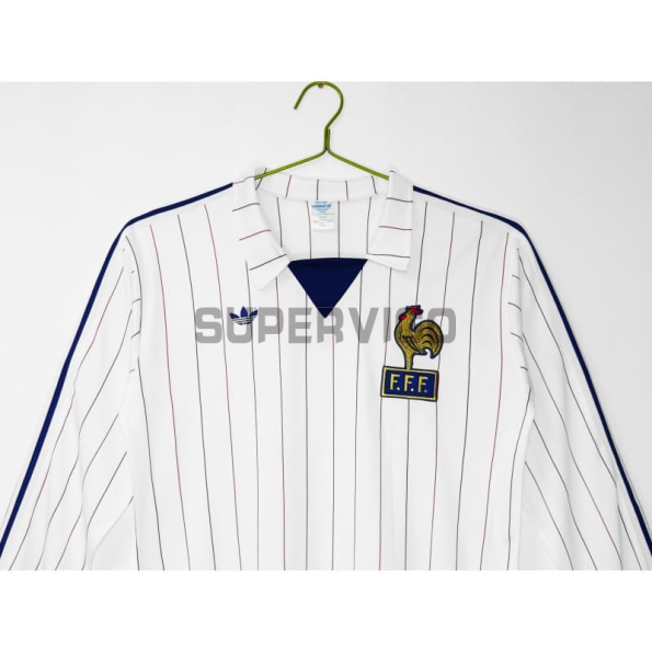 Camiseta Francia Segunda Equipación Retro 1980/82 ML Blanco