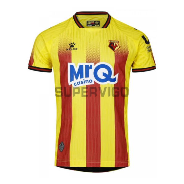 Camiseta Watford Primera Equipación 2025/2026 Amarillo/Rojo