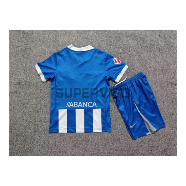 Camiseta Deportivo de La Coruña Primera Equipación 2026/2027 Azul/Blanco Niño Kit con Parche La Liga