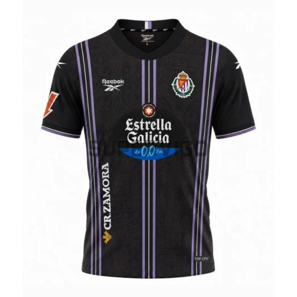 Camiseta Real Valladolid Segunda Equipación 2026/2027 Negro con Parche La Liga