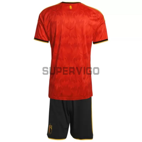 Camiseta Bélgica Primera Equipación Mundial 2026 Rojo Niño Kit