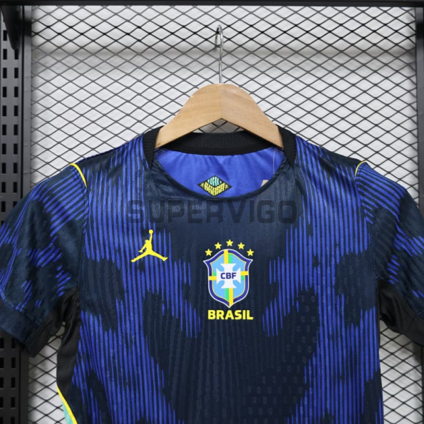 Camiseta Brasil Segunda Equipación Mundial 2026 Azul Mujer (EDICIÓN JUGADOR)