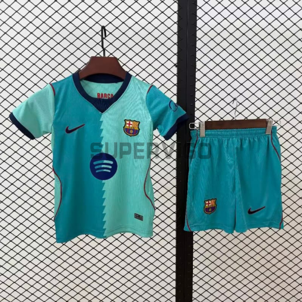 Camiseta Barcelona Tercera Equipación 2026/2027 Verde Niño Kit