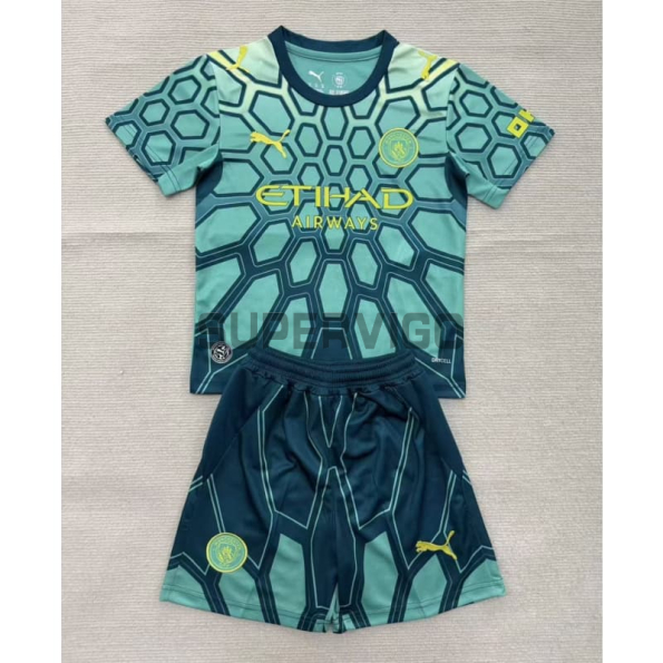 Camiseta de Portero Manchester City 2026/2027 Verde Niño Kit
