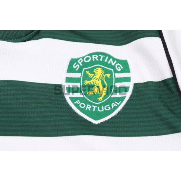 Camiseta Lisboa Primera Equipación Retro 2001/03 ML Blanco/Verde Niño Kit