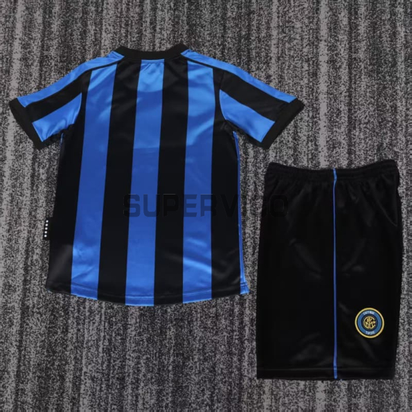 Camiseta Inter de Milan Primera Equipación Retro 1999/00 Azul/Negro Niño Kit