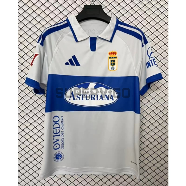 Camiseta Real Oviedo Tercera Equipación 2026/2027 Blanco con Parche La Liga