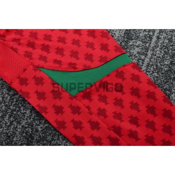 Camiseta Portugal Primera Equipación Retro 2004 ML Rojo/Verde Niño Kit