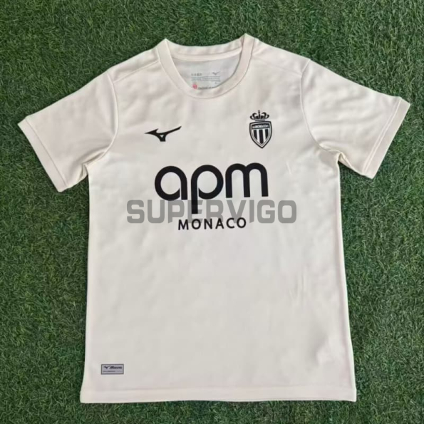 Camiseta Monaco Tercera Equipación 2025/2026 Amarillo Claro