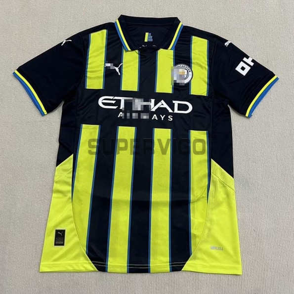 Camiseta Manchester City 2024/2025 Negro/Amarillo