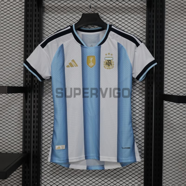 Camiseta Argentina Primera Equipación Mundial 2026 Azul/Blanco Mujer con FIFA2022 (EDICIÓN JUGADOR)