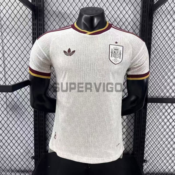 Camiseta España Segunda Equipación Mundial 2026 Blanco/Rojo (EDICIÓN JUGADOR)