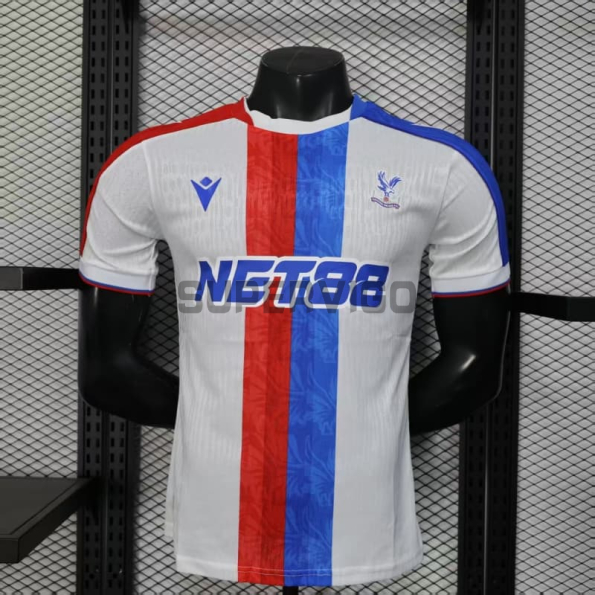 Camiseta Crystal Palace FC Tercera Equipación 2025/2026 Blanco/Azul/Rojo (EDICIÓN JUGADOR)