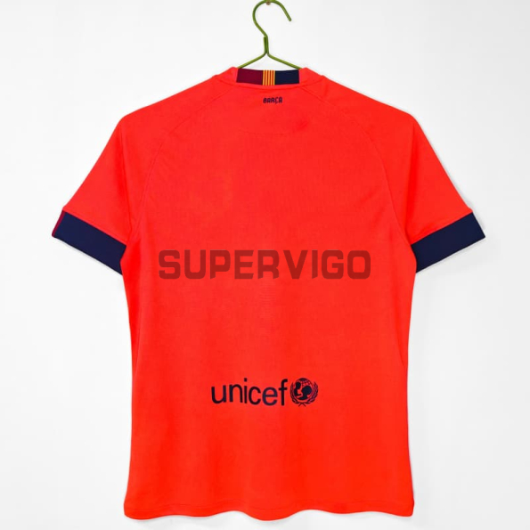 Camiseta Barcelona Segunda Equipación Retro 2014/15 Naranja