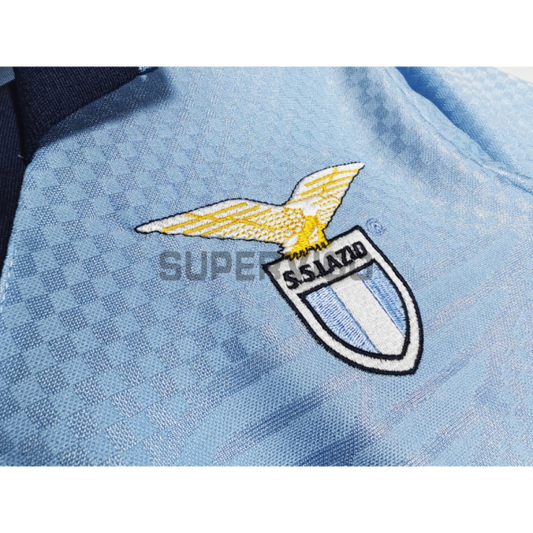 Camiseta Lazio Primera Equipación Retro 1996/97 Azul Niño Kit