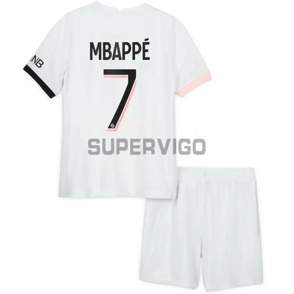Camiseta Mbappé 7 PSG Segunda Equipación 2021/2022 Niño Kit