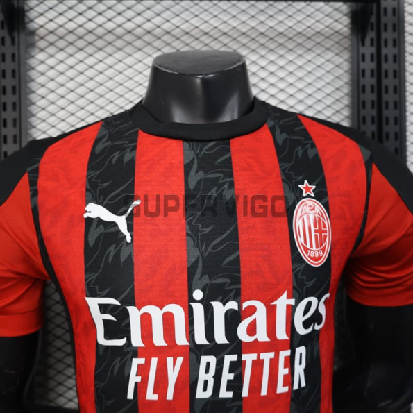 Camiseta AC Milan Primera Equipación 2025/2026 Rojo/Negro (EDICIÓN JUGADOR)