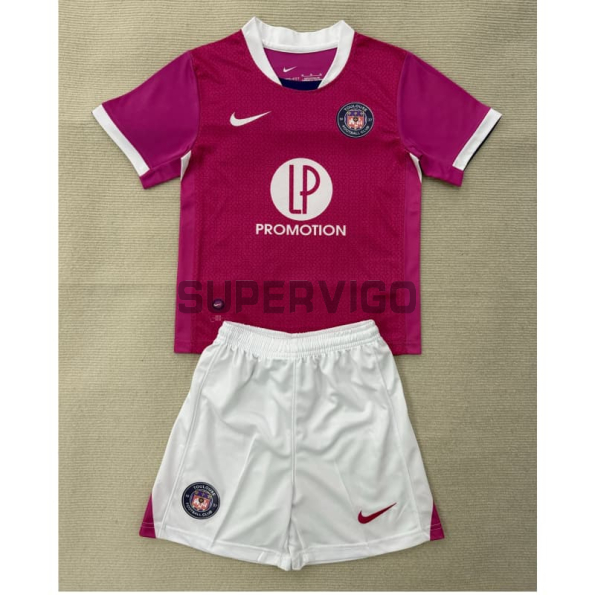 Camiseta Toulouse FC Segunda Equipación 2025/2026 Rosa Niño Kit