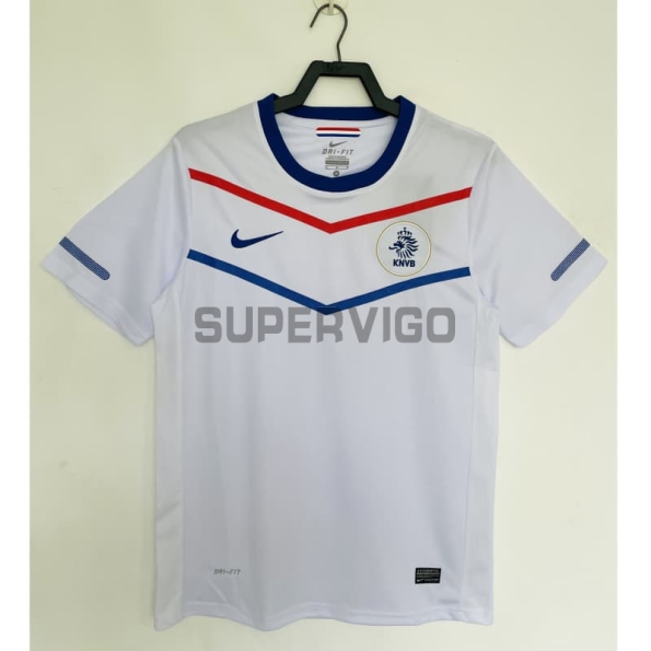 Camiseta Holanda Segunda Equipación Retro 2010 Blanco