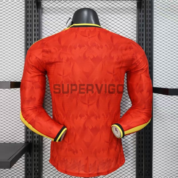 Camiseta Bélgica Primera Equipación Mundial 2026 ML Rojo (EDICIÓN JUGADOR)