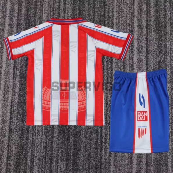 Camiseta Atletico de Madrid Segunda Equipación Retro 1996/1997 Rojo/Blanco Niño Kit