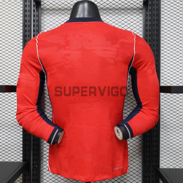 Camiseta Inglaterra Segunda Equipación Mundial 2026 ML Rojo (EDICIÓN JUGADOR)