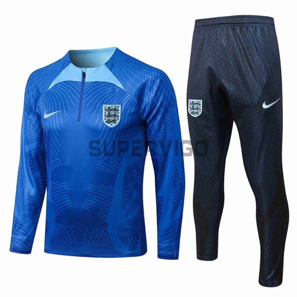 2022 England Royal Blue Training Sweatshirt Kit(Top+Trouser) | SuperVigo