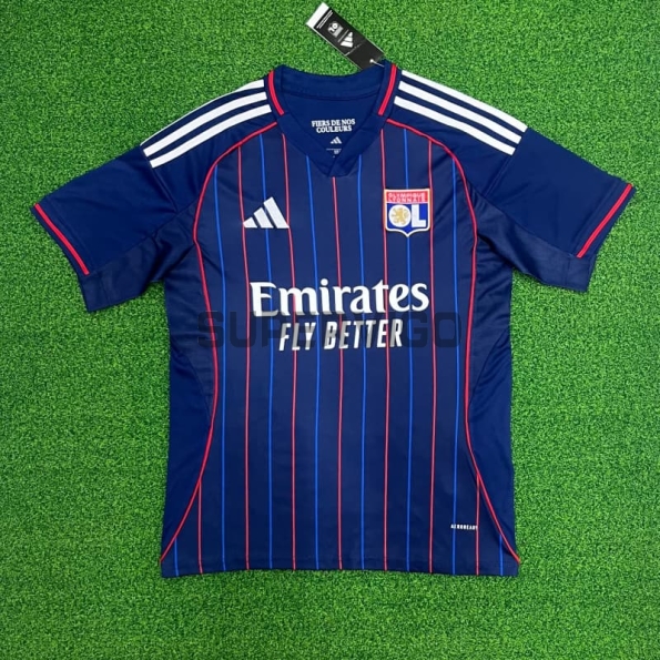 Camiseta Olympique De Lyon Segunda Equipación 2025/2026 Azul Marino