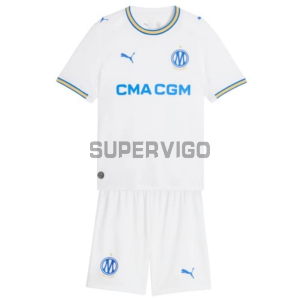 Camiseta Olympique Marsella Primera Equipación 2026/2027 Blanco Niño Kit