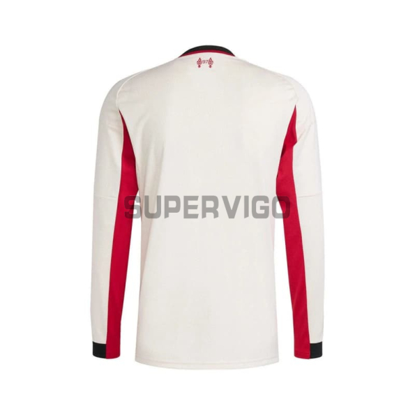 Camiseta Liverpool 2025/2026 Segunda Equipación ML Blanco