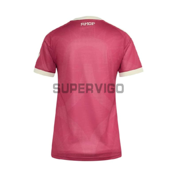 Camiseta Real Madrid Tercera Equipación 2026/2027 Rosa Mujer con Parche HP