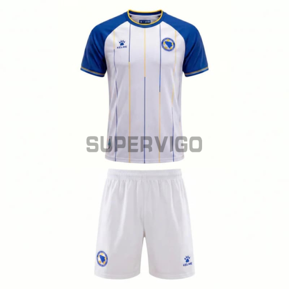 Camiseta Bosnia y Herzegovina Segunda Equipación Mundial 2026 Blanco Niño Kit