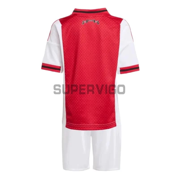 Camiseta Ajax Primera Equipación 2025/2026 Rojo/Blanco Niño Kit