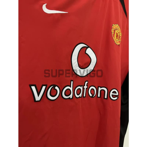 Camiseta Manchester United Primera Equipación Retro 2002/04 Rojo