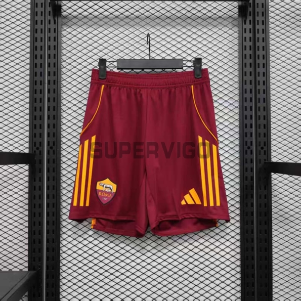Pantalón Corto AS Roma Primera Equipación 2025/2026 Rojo (EDICIÓN JUGADOR)