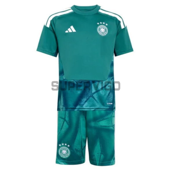 Camiseta de Portero Alemania Primera Equipación Mundial 2026 Verde Niño Kit