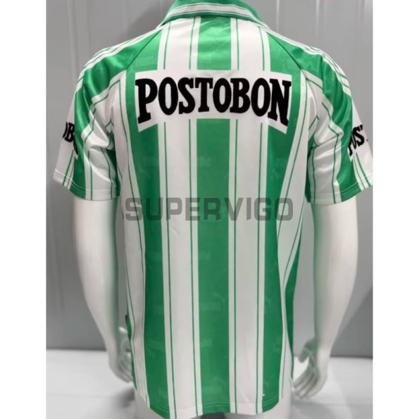 Camiseta Atlético Nacional Primera Equipación Retro 1998/1999 Verde/Blanco (EDICIÓN JUGADOR)