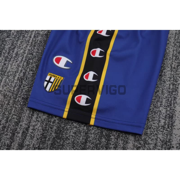 Camiseta Parma Calcio Primera Equipación Retro 2001/02 Amarillo/Azul Niño Kit