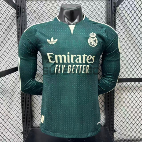 Camiseta Real Madrid Segunda Equipación 2026/2027 ML Verde Oscuro (EDICIÓN JUGADOR)