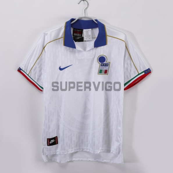 Camiseta Italia Segunda Equipación Retro 1995 Blanco