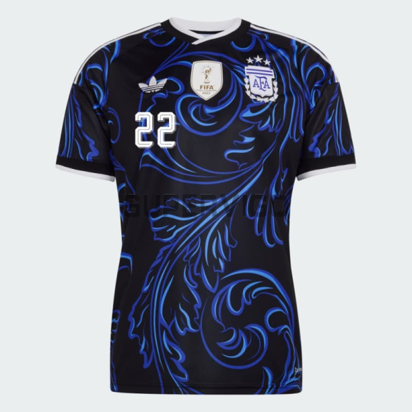 Camiseta L.Martínez 22 Argentina Segunda Equipación Mundial 2026 Azul con FIFA2022